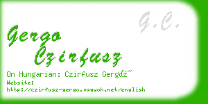 gergo czirfusz business card